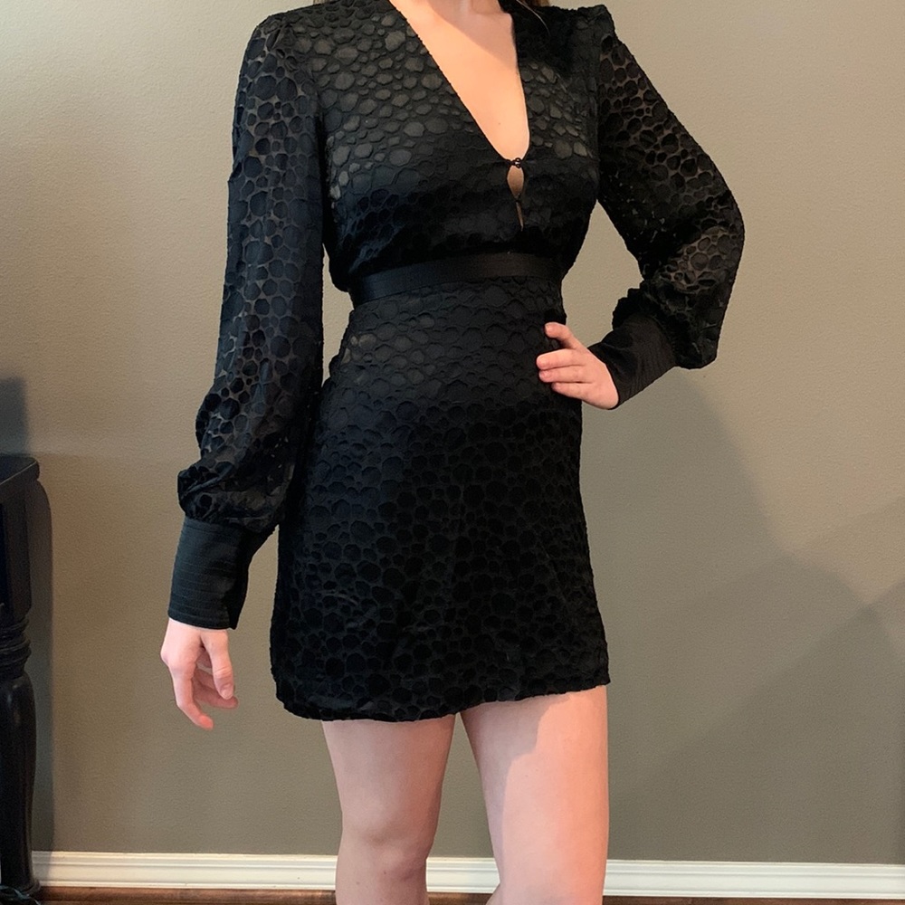 Alexis black long sleeve dress